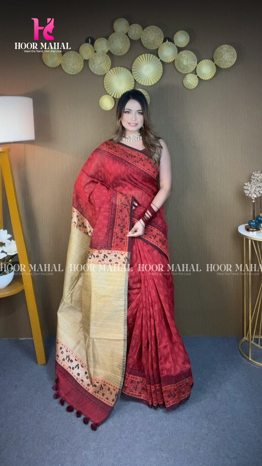 খাদি সিল্ক শাড়ি